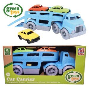 NEW Green Toys Car Carrier Transporter Blue Pretend Play Motor Skills Toy Vehicl